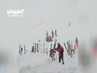 بارش شدید برف و باد در سوچی روسیه