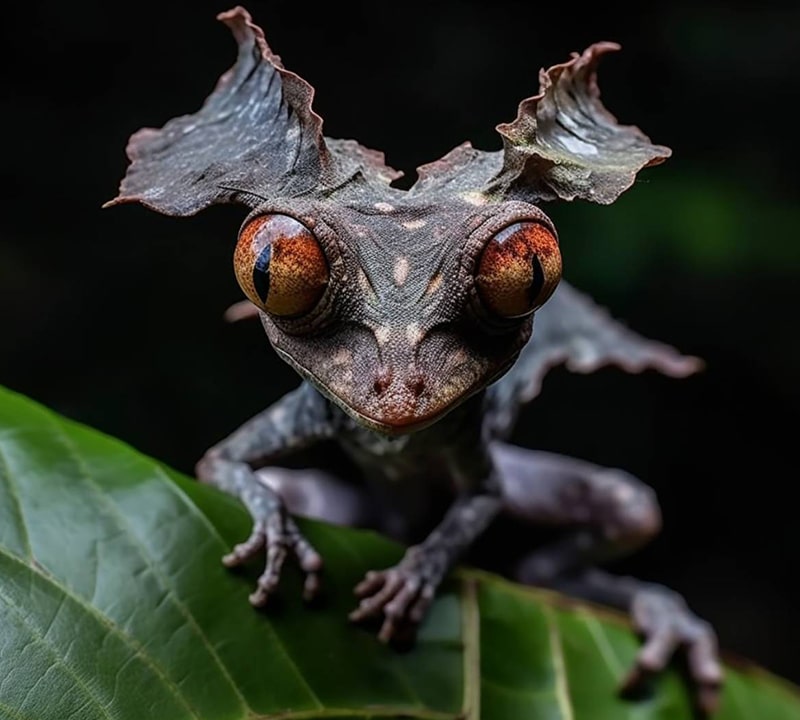 استتار جالبِ گکوی دم برگ خزه ای