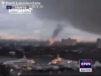 گردباد مهیب در شهر تفریحی فورت لادردیل در فلوریدای آمریکا