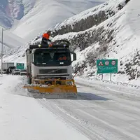ارتفاع برف در جاده مهاباد - سردشت از ۲۰ سانتی‌متر گذشت