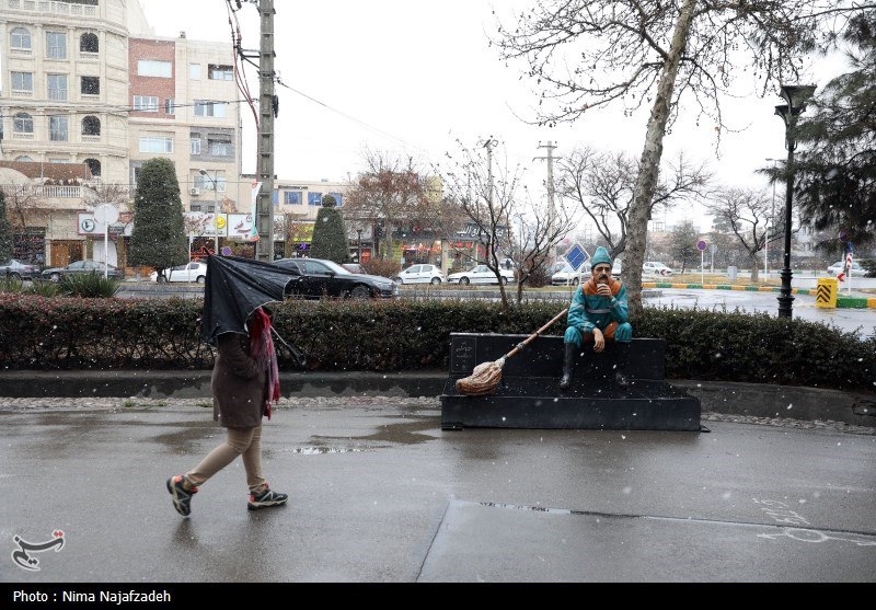 عکس/ بارش برف در مشهد