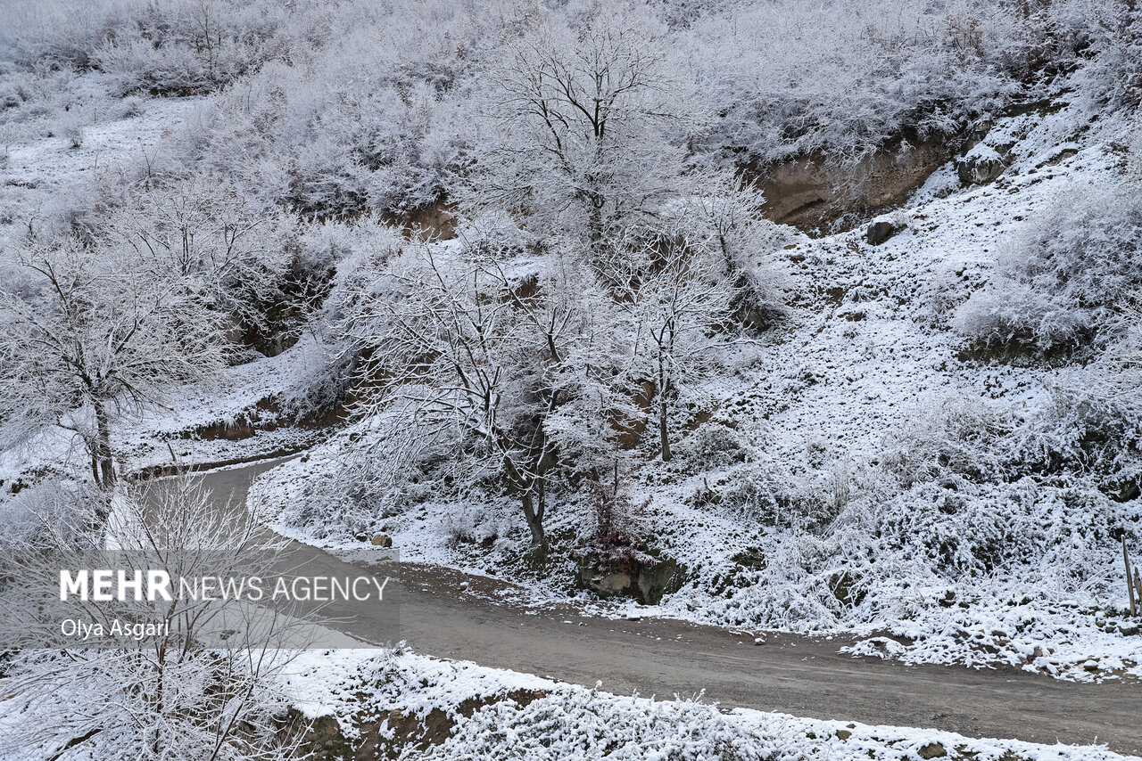 عکس/ زمستان برفی روستای تاریخی و گردشگری زیارت گرگان