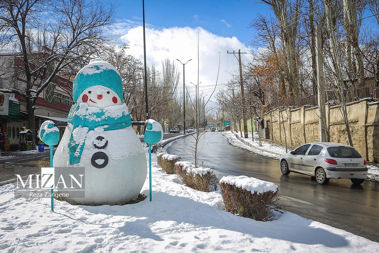 عکس/ بارش برف در همدان