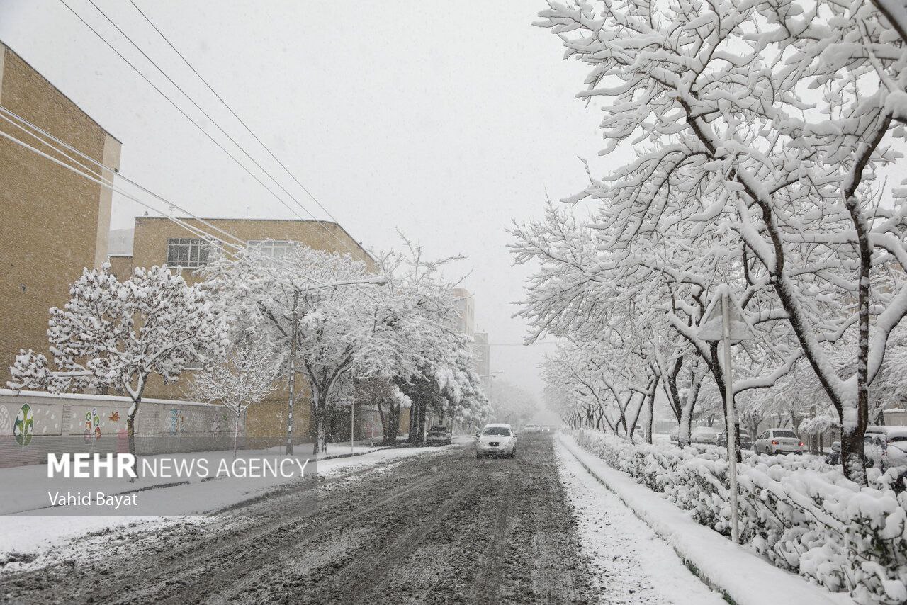 عکس/ بارش نخستین برف زمستانی در مشهد