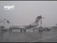عملیات یخ‌زدایی پروازهای خروجی فرودگاه مهرآباد