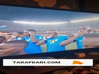 حرکت نمادین بازیکنان جمهوری دموکراتیک کنگو هنگام پخش سرود ملی در اعتراض به قتل عام مردم این کشور