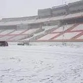  بارش برف در استادیوم «هزاع بن زاید» شهر العین امارات!