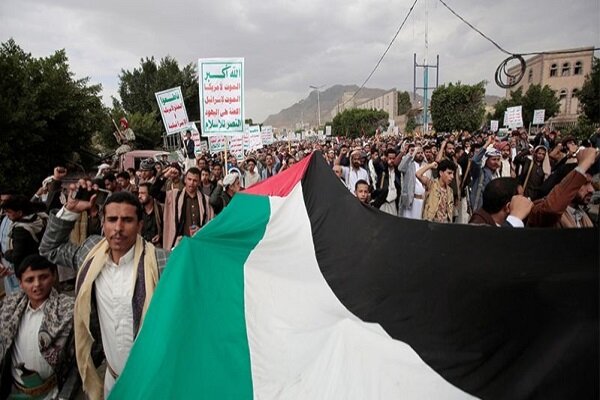راهپیمایی گسترده مردم یمن برای حمایت از غزه