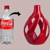 با بطری پلاستیکی نوشابه یک گلدان شیک بساز