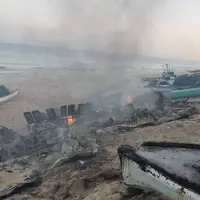 حملات قایق‌های جنگی رژیم صهیونیستی به مناطقی در غزه