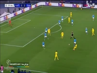 گل اول بارسلونا به ناپولی توسط لواندوفسکی