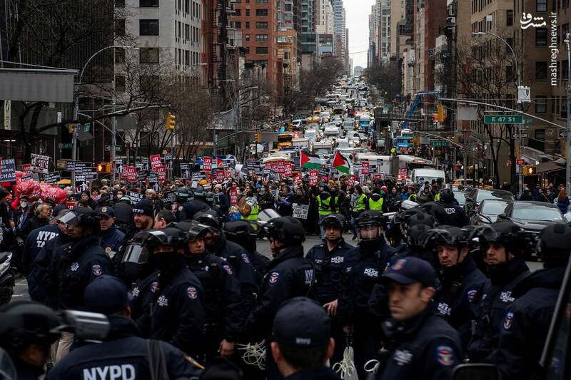 عکس/ فضای امنیتی نیویورک در پی تظاهرات ضد صهیونیستی مردم آمریکا