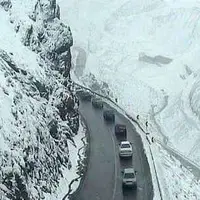 وضعیت برفی در جاده چالوس