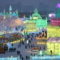 بزرگ‌ترین فستیوال یخی جهان در شهر هاربین چین