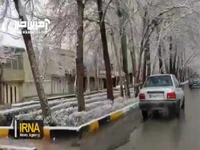 بارش نخستین برف زمستانی در شهر اصفهان