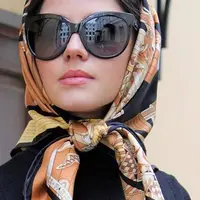 مدل بستن روسری دخترانه به روش ساده و شیک 
