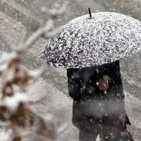 بارش برف و کولاک در استان قزوین