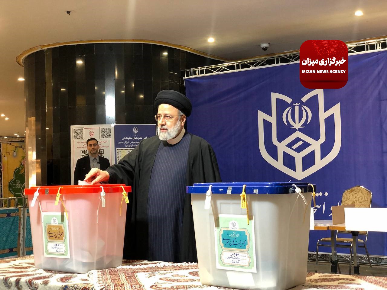 عکس/ حضور «سیدابراهیم رئیسی» در پای صندوق رای