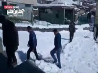 مردم سوادکوه در میان برف پای صندوق رفتند