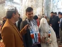زوج شیرازی با رای‌ دادن در حرم شاهچراغ زندگی خود را آغاز کردند