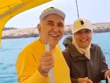ماهیگیری ظریف و همسرش در خلیج فارس