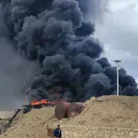 آتش‌سوزی انبار قیر کارخانه آسفالت شهرداری الیگودرز