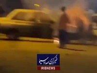 آتش‌سوزی پراید با نارنجک در شب چهارشنبه‌سوری در پرند تهران
