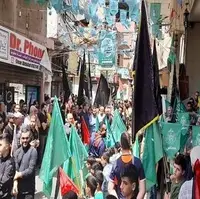 تظاهرات آوارگان فلسطینی در لبنان برای حمایت از غزه