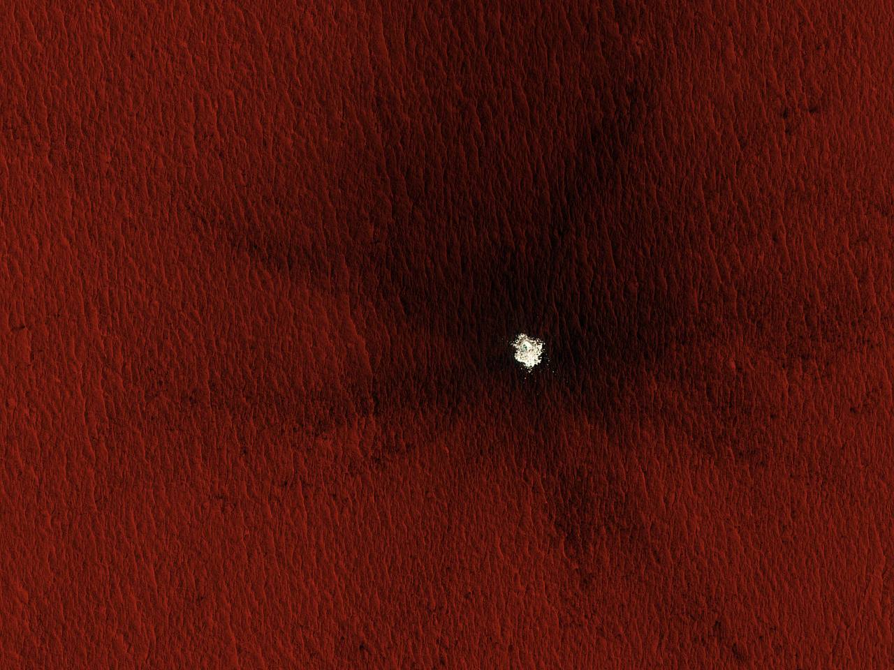 تصویری از یک دهانه‌ی برخوردی در مریخ مملو از یخ  