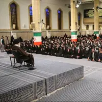 حال و هوای حسینیه امام خمینی(ره) پیش از آغاز سخنرانی نوروزی رهبر انقلاب