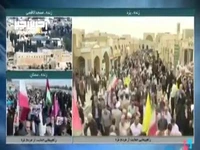 راهپیمایی مردم یزد و سمنان در حمایت از مردم غزه