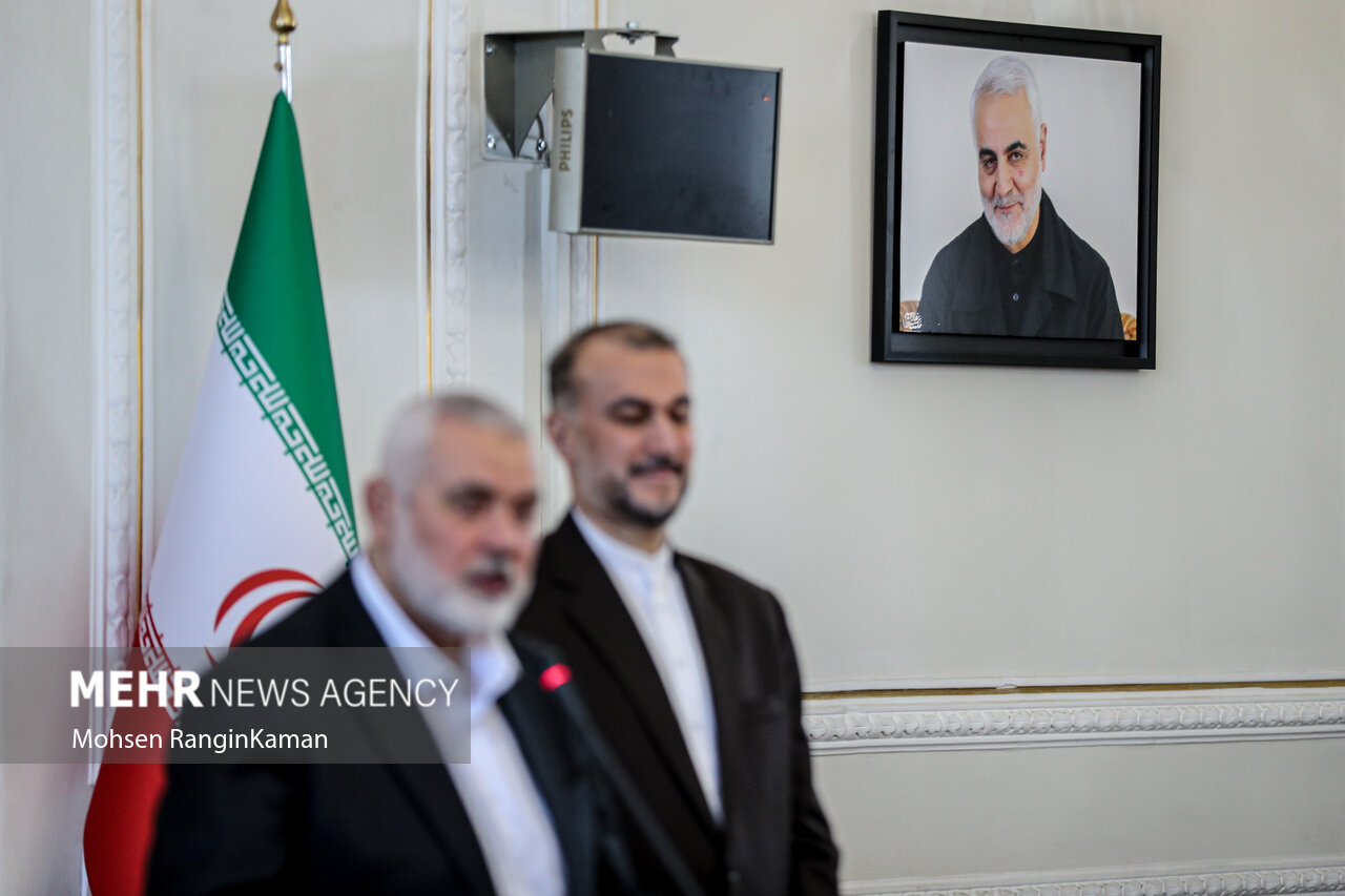 عکس/ کنفرانس مطبوعاتی اسماعیل هنیه در تهران