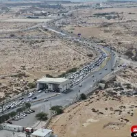 تصاویر هوایی از تراکم خودروها در بندر پُل