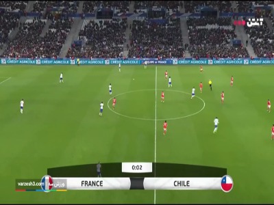 خلاصه بازی فرانسه 3 - شیلی 2