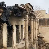 گردشگری/ تصاویر غم‌انگیز از فروریختن یک عمارت تاریخی
