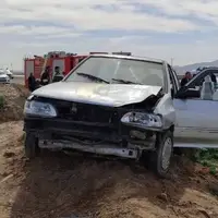 خواب‌آلودگی راننده پراید در محور دماوند به تهران حادثه آفرید