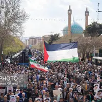 عکس/ راهپیمایی اعتراضی مردم مشهد علیه رژیم صهیونیستی