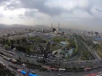 تصویر هوایی از حضور پرشور مردم در نماز عید فطر در مصلی تهران