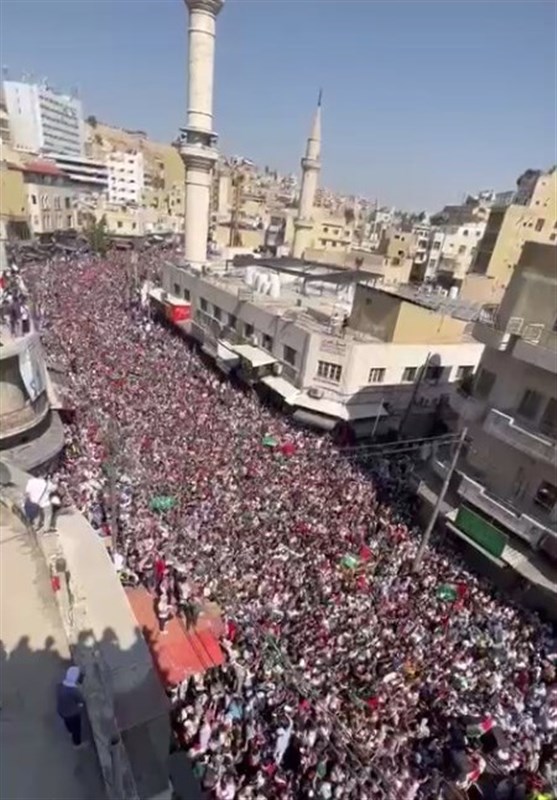 تظاهرات در اردن برای حمایت از مقاومت فلسطین