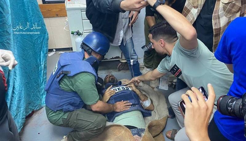 حمله جدید صهیونیست‌ها به خبرنگاران در مرکز غزه