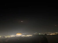 نمای دیدنی از پرواز موشک های ایرانی برفراز مسجد الاقصی