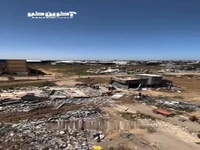 گوشه‌ای از ویرانی حاصل شده در بیت حانون در شمال نوار غزه 