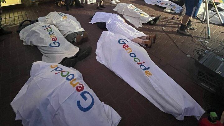 عکس/ اعتصاب و اعتراض کارمندان گوگل به همکاری این شرکت با رژیم صهیونیستی