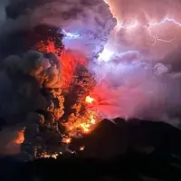 فوران آتشفشان فرودگاهی در اندونزی را تعطیل کرد