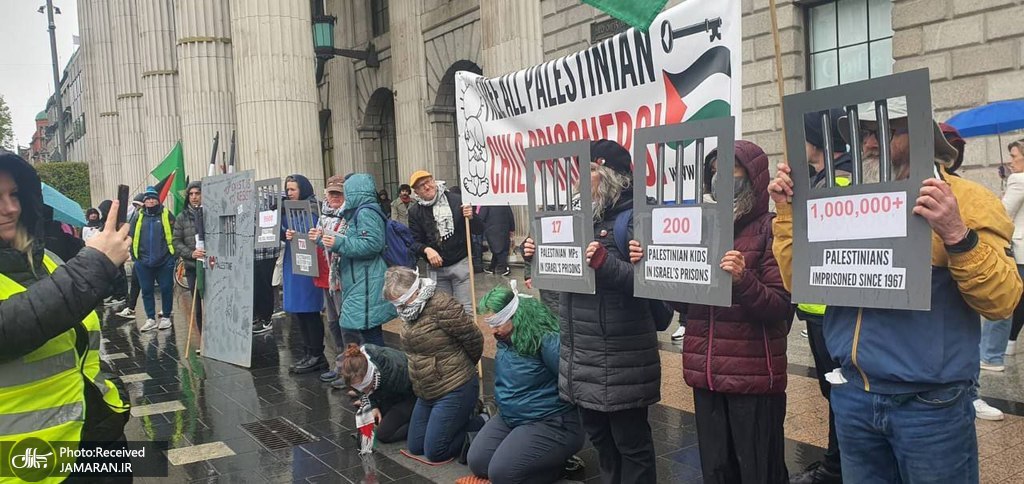 تجمع همبستگی با غزه و اسرای فلسطینی در پایتخت جمهوری ایرلند