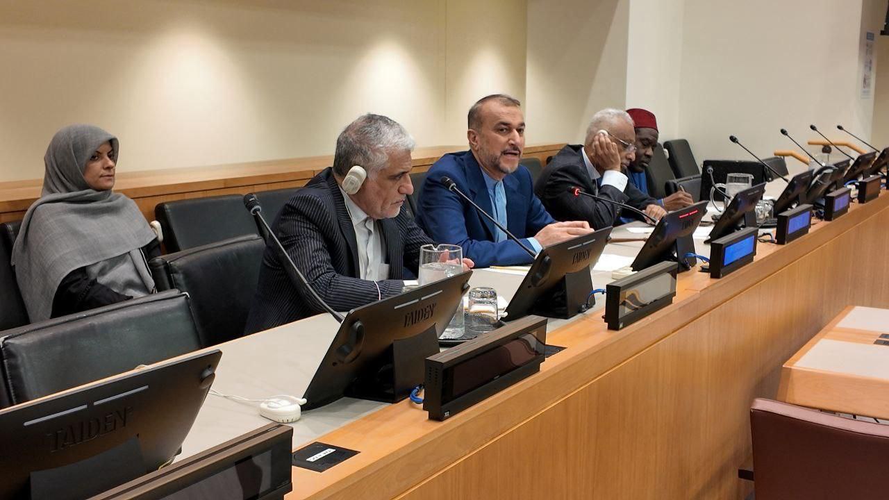 عکس/ نشست امیرعبداللهیان با سفرای کشورها در محل سازمان ملل متحد