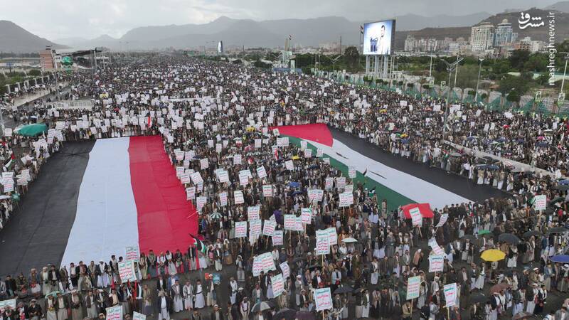 عکس/ حضور پرشور یمنی‌ها در تظاهرات حمایت از فلسطین