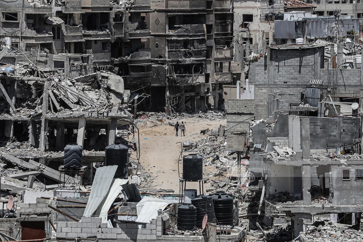 عکس/ ویرانی گسترده خان یونس در جنوب غزه به دست اشغالگران