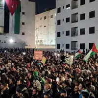 همبستگی با غزه مقابل سفارت رژیم صهیونیستی در امان