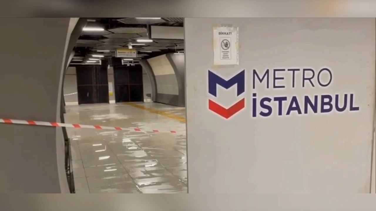 بارش باران در ایستگاه متروی تازه افتتاح شده استانبول!
